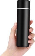 Mini Water Bottle, 150 ml /5 oz Mini Vacuum Insulated Water Bottle Small Stainless Steel Water Bottle for Hot and Cold Drinks, Coffee Cup Pocket Bottle Slim Bottle Reusable (Black) - Image 2