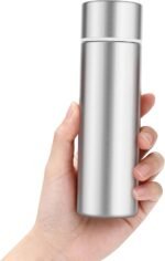 Mini Water Bottle, 150 ml /5 oz Mini Vacuum Insulated Water Bottle Small Stainless Steel Water Bottle for Hot and Cold Drinks, Coffee Cup Pocket Bottle Slim Bottle Reusable (Sliver) - Image 2