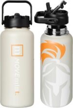 Mint Sport Insulated Stainless Steel Water Bottle with Straw – 32 oz BPA-Free Sports Water Bottle, Leakproof Double-Wall Vacuum Insulation for Gym, Travel & Sports (Thunder Grey) - Image 2