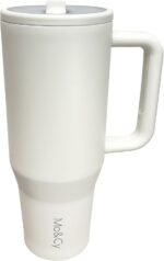 Mo&Cy 40oz Tumbler with Handle & Flip Straw - Leak-Proof Insulated Water Bottle, Fits in Cup Holder, Travel Coffee Cup - Reusable Insulated Stainless Steel & Stable Base - Gifts for Women & Men - Image 2