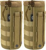 Molle Water Bottle Holder, Upgraded 1000D Nylon Tactical Molle Water Bottle Pouch, Sports Water Bottle Bag Bottom Mesh Lining Hydration Carrier for Camping, Climbing, Hiking and Travelling - Image 2