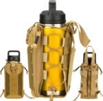 Molle Water Bottle Holder, Water Bottle Pouch Attachment for Backpack, Adjustable Multi-Purpose Tactical Bag for 16 24 32 40 64 oz Adapted to Vest Belt - Image 2
