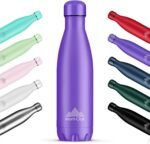 Mont-Clair l'O Stainless Steel Water Bottle, Vacuum insulated - BPA Free, 12h Hot & 24h Cold Drinks Bottle, Metal, 25 oz Leakproof, Ideal for Adult, Kids, Running - Purple - Image 2
