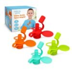 Morlike Living Water Bottle Spout Adapter, Silicone Baby Water Bottle Adapter for Toddlers, Protects Kids Mouth - No Spill & BPA Free (Mix - 4 Pack) - Image 2