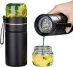 Moyufoby Glass Teapot With Infuser, Travel Tea Mug, Portable Loose Tea Infuser, Tea Cup With Infuser And Lid, Tea Mug With Infuser For Outdoor tea tumbler at Home - Image 2