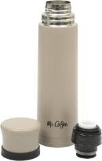 Mr. Coffee Silverleaf 23 oz Stainless Steel Thermal Bottle – Double Wall Vacuum Insulated Travel Mug with Leak-Proof Lid, Taupe – Hot & Cold Beverage Flask for Work, Commute, or Camping - Image 2