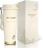 Mr&MrsGifts Miss to Mrs Tumbler, Bride to be tumbler for engagement gifts，Mrs coffee mug for bride gifts, Mr Mrs champagne tumblers with Lid and Straw - Image 2