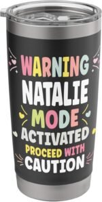 NATALIE Personalized Women's Gift Custom NATALIE Stainless Steel Insulated Tumbler - Image 2