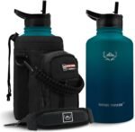 NATURE PIONEOR Insulated Water Bottles with Straw - 64oz Stainless Steel Vacuum Bottle with Holder/Carrier/Sleeve - Reusable 18/8 Food Grade Half Gallon Water Jug - Image 2