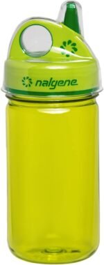 Nalgene Kids Sustain Grip-N-Gulp Water Bottles Made with Material Derived from 50% Plastic Waste, Leak Proof Sippy Cup, Durable, BPA and BPS Free, Dishwasher Safe, Reusable, 12 Ounces, Orange Volcano - Image 2