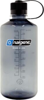 Nalgene Leak Proof Tritan BPA-Free Water Bottle - 32 oz Narrow Mouth - Made in the USA for Outdoor Use & Daily Hydration (Grey) - Image 2