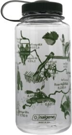 Nalgene Sustain Tritan BPA-Free Water Bottle Made with Material Derived from 50% Plastic Waste, 32 OZ, Wide Mouth, Geographical Bottle Design, East Coast Clear - Image 2