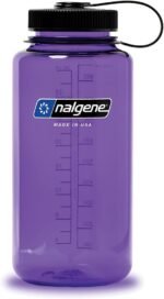 Nalgene Tritan Wide Mouth BPA-Free Water Bottle, Purple w/ Black Cap, 32-Ounces - Image 2