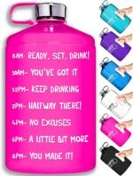NatureWorks HydroMATE 1 Gallon Motivational Water Bottle with Times to Drink for the Day BPA Free Reusable Big Water Bottle with Handle 1 Gallon Water Bottles with Time Marker 128 oz - Image 2