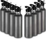 Neihepal 24oz Insulated Water Bottles Bulk 8 Pack,Stainless Steel Double Wall Sport Bottle with Straw Lid,Reusable Metal Cup with Hand Cap for School,Cyclists,Hikers,Gift(Cold Grey,8 Count) - Image 2