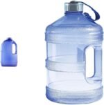 New Wave Enviro 1 Gallon Square BPA Free Bottle with Screw Top Lid and Integrated Handle, Space Saving Design, Ideal for Gym and Outdoor Life, Blue & Iconic 1 Gallon BPA Free Water Bottle (Round) - Image 2