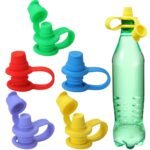 No Spill Silicone Bottles Top Spout for Toddlers, Water Bottle Topper for Toddlers, Water Bottle Spout Adapters, Protects Kids Mouth, 5 Pack (Upgraded) - Image 2
