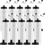 Nuenen 10 Pcs 1 Liter Sports Water Bottle with 2 Lids (Straw and Squeeze),34 oz Squirt Water Bottle with Pull Top Cap for Adults Hockey, football, Lacrosse & Boxing - Image 2