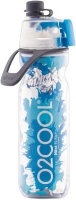 O2COOL ArcticSqueeze Insulated Mist 'N Sip Squeeze Bottle 20 oz., Blue/Blue Splash - Image 2