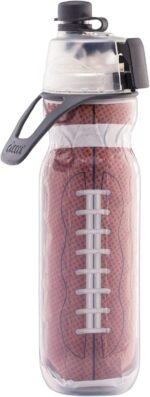 O2COOL Mist 'N Sip Misting Water Bottle No Leak Pull Top Spout Sports Water Bottle 20 oz (Football) - Image 2