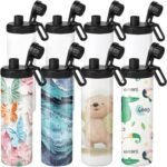 OFFNOVA 8 Pack Sublimation Water Bottle Blanks, 20 oz Sublimation Tumblers Bulk Stainless Steel Sports Water Bottles for Tumbler Heat Press Sublimation Printing - Image 2