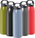 OGGI Freestyle Stainless Steel Insulated Water Bottle- Double Wall Vacuum Insulated, Travel Thermos, 23oz(680ml), Blue - Image 2