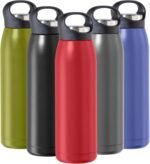 OGGI Freestyle Stainless Steel Insulated Water Bottle- Double Wall Vacuum Insulated, Travel Thermos, 23oz(680ml), Red - Image 2