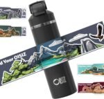 OISIZ Insulated Water Bottle 24 oz with 2 in 1 Spout and Straw Lid,Sticker-Themed Bottles,One Random Selection from 4 Themes,100% Leakproof,Keep Cold 24H,Stainless Steel Water Bottle,1 Pack - Image 2