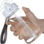 OLDLEY 12oz Kids Motivational Water Bottle, Silicone Straw, Leak-Proof Tritan BPA-Free, Reusable for School Girls & Boys, Clear - Image 2