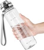 OLDLEY 32 oz Water Bottle, Motivational Water Bottle with Time Marker, Sports Water Bottle With Strap, Leakproof & BPA Free Large Water Bottles for School, Gym, Travel, Outdoor, Tritan, Transparent - Image 2