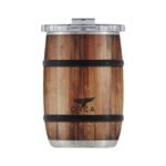 ORCA Barrel 12oz | Temperature Insulated, Stainless Steel Tumbler with a Classy Wood Grain Print, for Whiskey, Beer, or Coffee — Dark Oak - Image 2