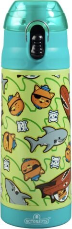 Octonauts Above & Beyond Stainless Steel 13 oz Reusable Water Bottle for Kids, Teal- Double Wall Insulated, Spill Proof Lid w/Built-in Straw-Keep Liquids Hot or Cold For Hours-Fits Most Lunch Bags - Image 2