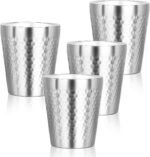 Offiper Stainless Steel Cups Double Wall, 10 oz Insulated Tumbler, 4 Pack Unbreakable Stackable Water Tumblers Vacuum Insulated Metal Cup Premium Drinking Glasses for Travel Camping Home Outdoor - Image 2