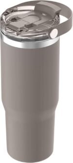 Oggi 30oz Vacuum Insulated Tumbler with Lid & Top Carry Handle – Stainless Steel Coffee Thermos, Travel Mug, Fits Cup Holders, Sweatproof, for Hot or Cold Drinks, Insulated Mug for Adults, Taupe - Image 2