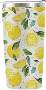 Onebttl Lemon Gifts Tumbler Travel Coffee Mug, for Lemon Lemonade Lover Stainless Steel Insulated with Lid 20oz/590ml - Image 2