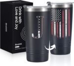 Onebttl Personalized Gifts for Men, Initial Birthday Gifts for Dad, Grandpa, Uncle, Brother, Friends, American Flag Tumbler - 20oz Insulated Stainless Steel Tumbler - J - Image 2