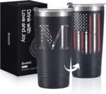 Onebttl Personalized Gifts for Men, Initial Birthday Gifts for Dad, Grandpa, Uncle, Brother, Friends, American Flag Tumbler - 20oz Insulated Stainless Steel Tumbler - M - Image 2
