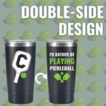 Onebttl Personalized Pickleball Gifts, Pickleball Accessories, Initial Birthday Gifts, Insulated 20oz Stainless Steel Travel Tumbler with Straw and Lid (Initial M) - Image 2