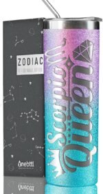 Onebttl Zodiac Gifts for Women, Best Friend Birthday Gifts for Her, 20oz Stainless Steel Tumbler, Engraved Logo Blue and Purple, Scorpio - Image 2