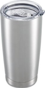 Orebigo 20 oz Tumbler with Lid Stainless Steel Double Wall Vacuum Insulated Tumblers Powder Coated Cups Travel Mug Keep Drinks Cold and Hot, Stainless Steel - Image 2