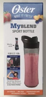 Oster MyBlend Sport Bottle BLSTAV-SMN Gray BPA Free 20 Ounces - Image 2