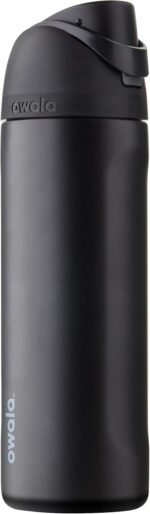 Owala FreeSip Insulated Stainless Steel Water Bottle with Straw, BPA-Free Sports Water Bottle, Great for Travel, 24 Oz, Very, Very Dark - Image 2