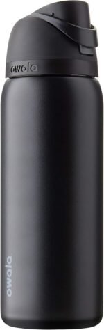 Owala FreeSip Insulated Stainless Steel Water Bottle with Straw, BPA-Free Sports Water Bottle, Great for Travel, 32 Oz, Very, Very Dark - Image 2