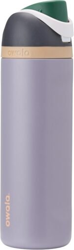 Owala FreeSip Insulated Stainless Steel Water Bottle with Straw for Sports and Travel, BPA-Free Sports Water Bottle, 24 oz, Grey/Grey, Due North - Image 2