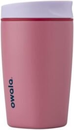 Owala SmoothSip Slider Insulated Stainless Steel Coffee Tumbler, Reusable Iced Coffee Cup, Hot Coffee Travel Mug, BPA Free 12 oz, Purple/Pink (Crochet Queen) - Image 2