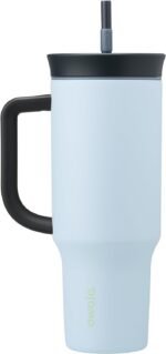 Owala Stainless Steel Triple Layer Insulated Travel Tumbler with Spill Resistant Lid, Straw, and Carry Handle, BPA Free, 40 oz, Blue (The Great Blue) - Image 2