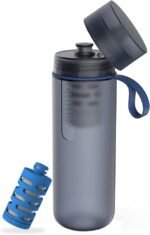 PHILIPS Water GoZero Active BPA-Free Water Bottle with Fitness Tap Water Filter, Sport Squeeze Water Bottle, Lightweight, Blue, 20 oz with Fitness Filter, Blue - Image 2