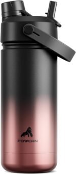 POWCAN 18 oz Insulated Water Bottle with 2-in-1 Straw and Spout Lid, Keep Cold 24H, Leak-Proof, Fits in Car Cup Holder, BPA-Free, Stainless Steel Kids Water Bottle for Sports, Travel, School (Queen) - Image 2