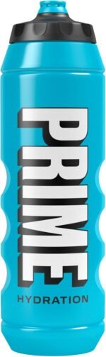 PRIME 32 oz Blue Squeeze Sports Water Bottle, BPA Free, Dishwasher Safe, Easy-Grip Ergonomic Leakproof Design, Fast Hydration for Gym, Cycling, Running - Image 2