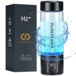 PUREPEBRIX Upgraded Hydrogen Water Bottle Generator Glass, Touch Screen, Leak-Proof Lid, SPE/PEM Tech, Portable Rechargeable Hydrogen Water Bottle for Home Office Travel Fitness Drinking, 14 oz - Image 2